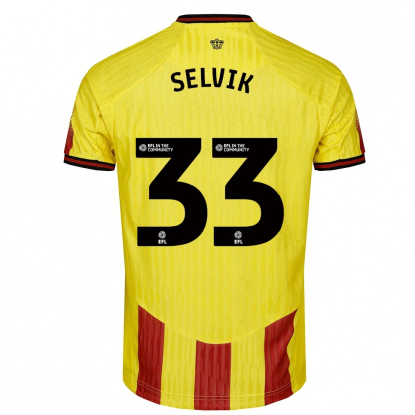 Danxen Damen Egil Selvik #33 Gelb Rot Heimtrikot Trikot 2025/26 T-Shirt