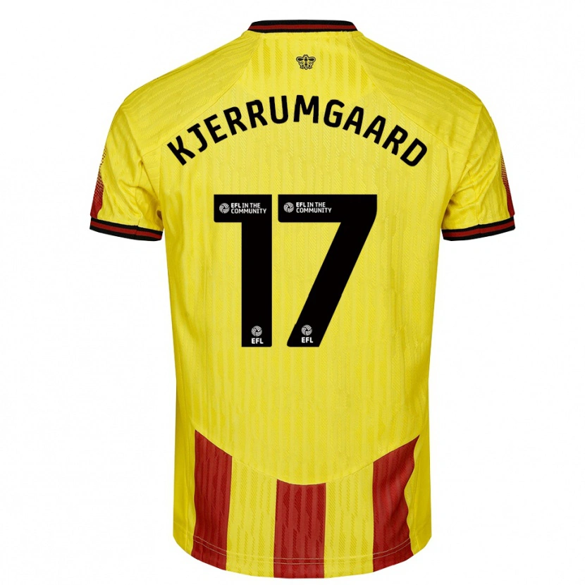 Danxen Damen Luca Kjerrumgaard #17 Gelb Rot Heimtrikot Trikot 2025/26 T-Shirt