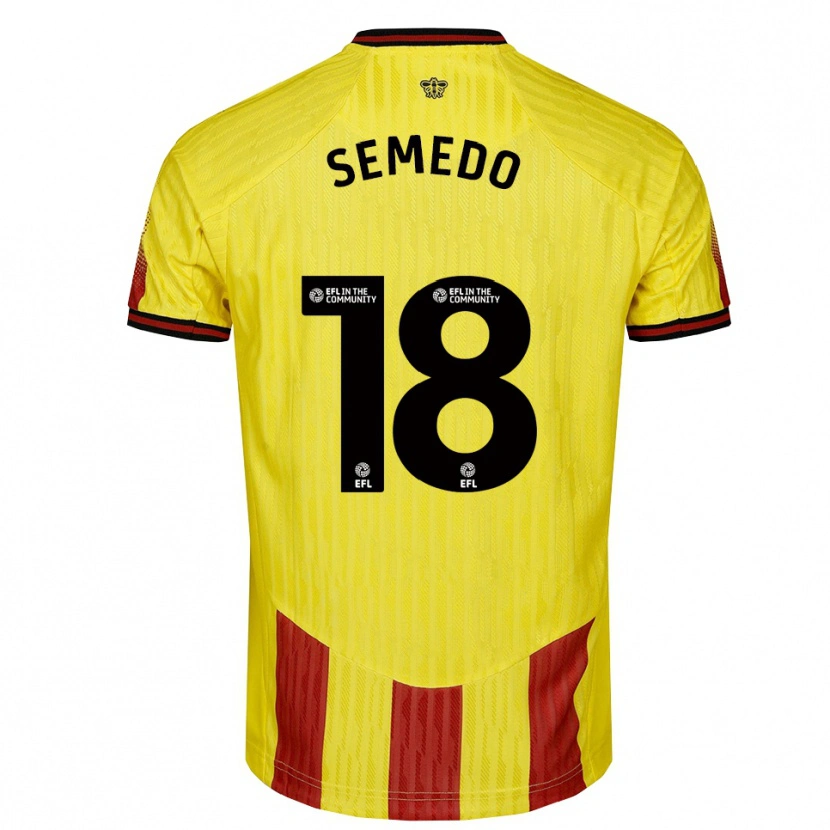 Danxen Damen Vivaldo Semedo #18 Gelb Rot Heimtrikot Trikot 2025/26 T-Shirt