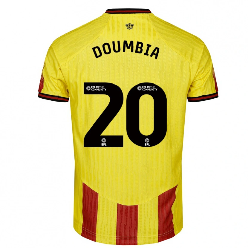 Danxen Damen Mamadou Doumbia #20 Gelb Rot Heimtrikot Trikot 2025/26 T-Shirt