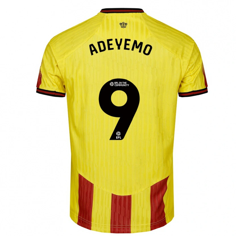 Danxen Damen Tobi Adeyemo #9 Gelb Rot Heimtrikot Trikot 2025/26 T-Shirt