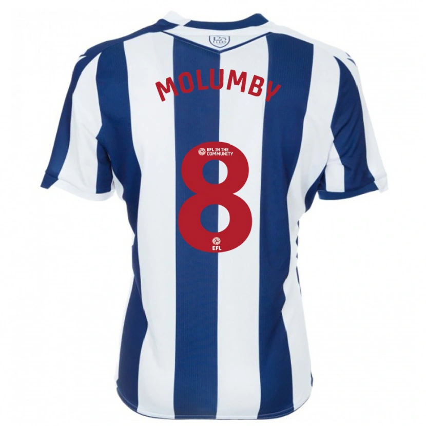 Danxen Damen Jayson Molumby #8 Marine Weiß Heimtrikot Trikot 2025/26 T-Shirt