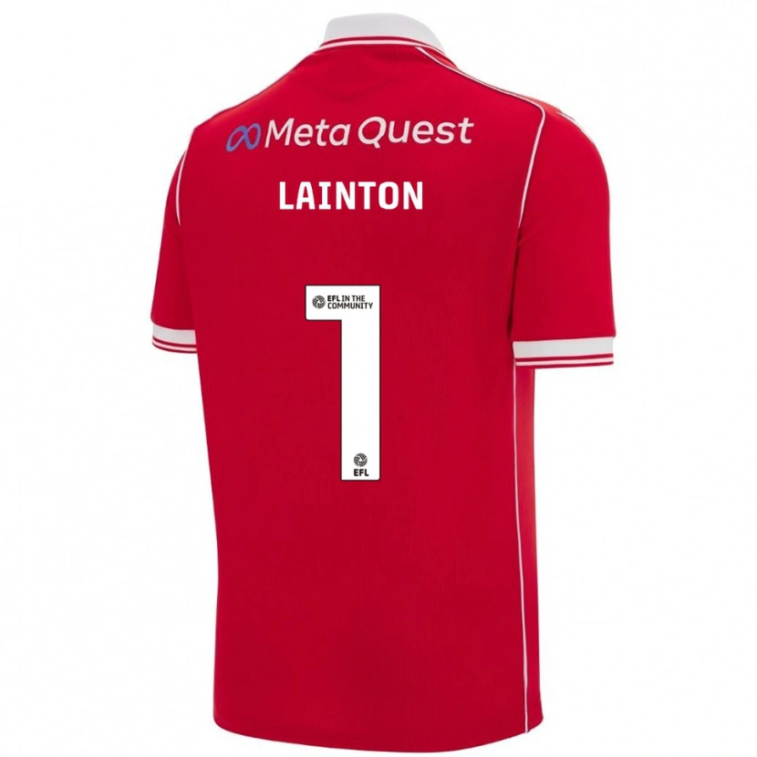 Danxen Damen Rob Lainton #1 Rot Weiß Heimtrikot Trikot 2025/26 T-Shirt