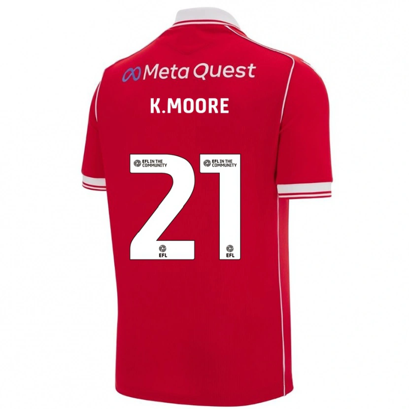 Danxen Damen Kieffer Moore #21 Rot Weiß Heimtrikot Trikot 2025/26 T-Shirt