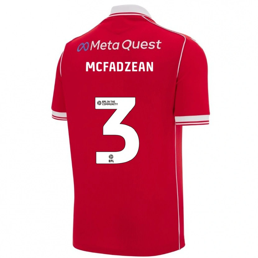 Danxen Damen Callum Mcfadzean #3 Rot Weiß Heimtrikot Trikot 2025/26 T-Shirt