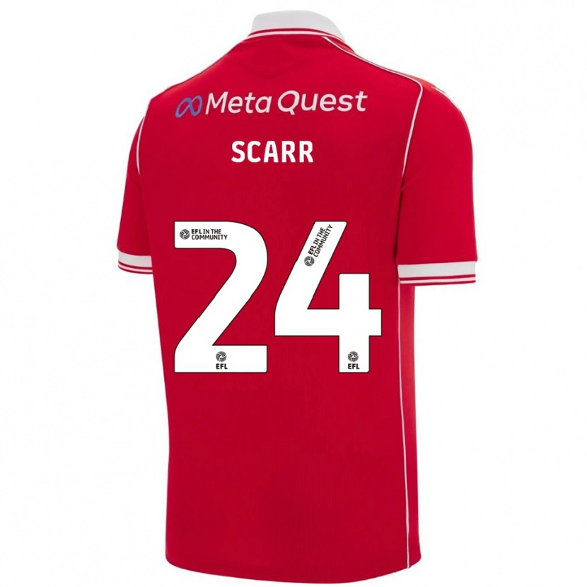 Danxen Damen Dan Scarr #24 Rot Weiß Heimtrikot Trikot 2025/26 T-Shirt