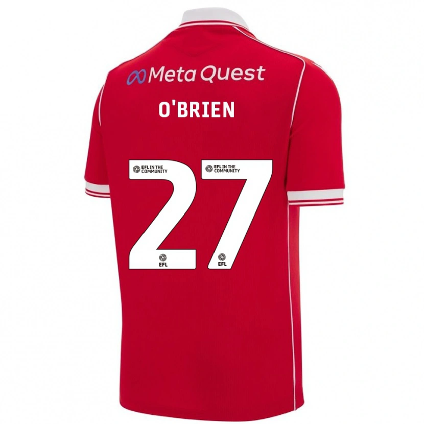 Danxen Damen Lewis O'brien #27 Rot Weiß Heimtrikot Trikot 2025/26 T-Shirt