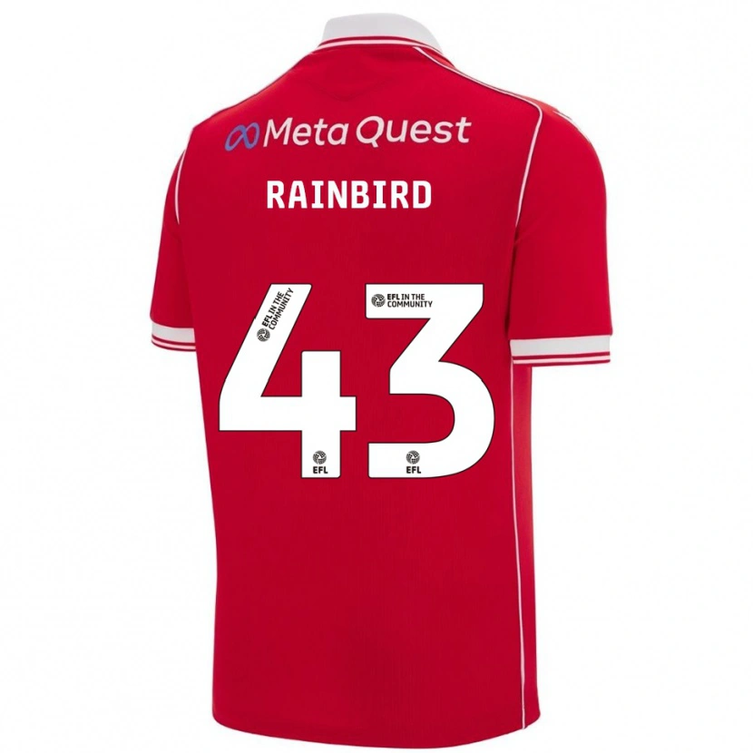 Danxen Damen James Rainbird #43 Rot Weiß Heimtrikot Trikot 2025/26 T-Shirt