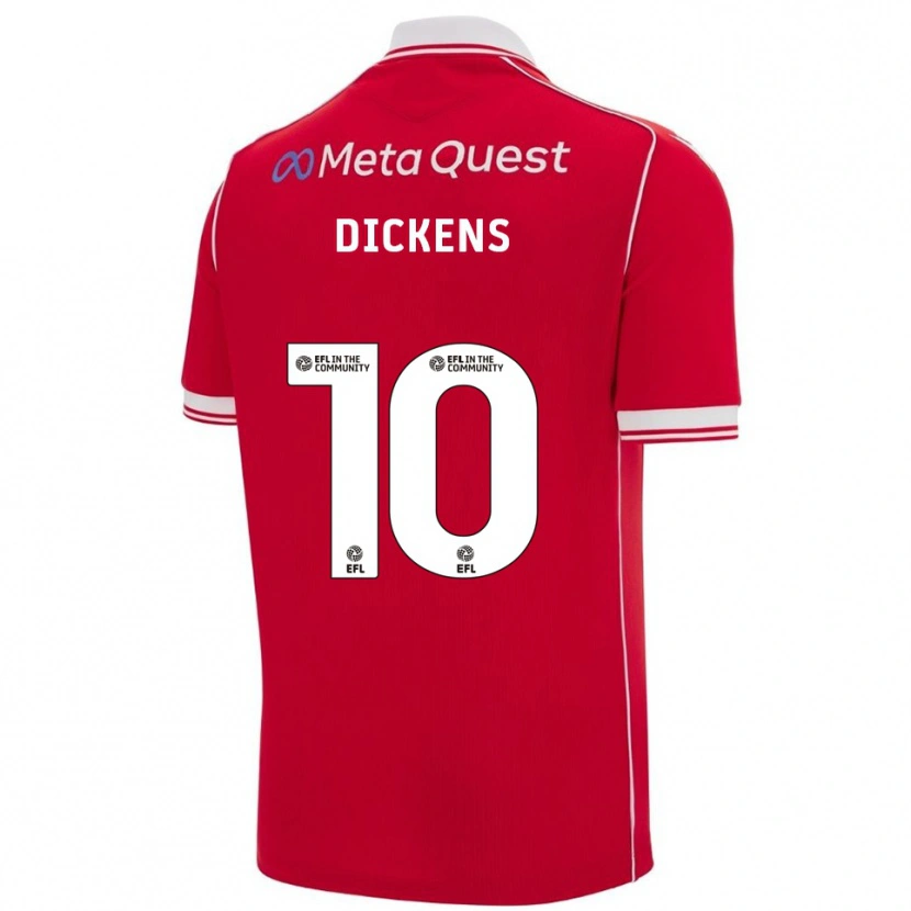 Danxen Damen Tj Dickens #10 Rot Weiß Heimtrikot Trikot 2025/26 T-Shirt