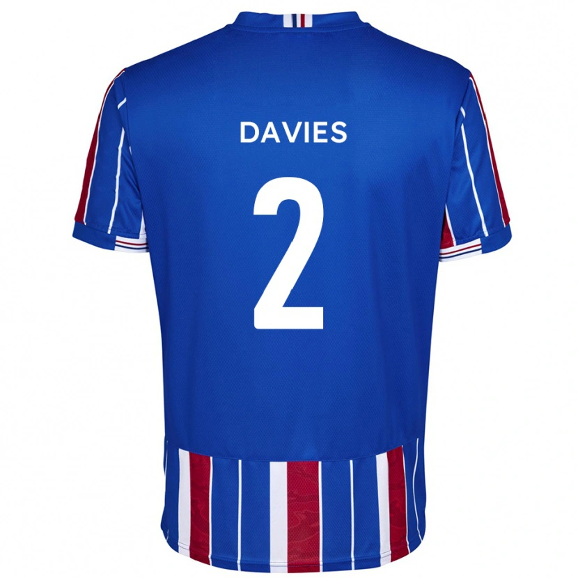 Danxen Damen Archie Davies #2 Blau Rot Weiß Heimtrikot Trikot 2025/26 T-Shirt