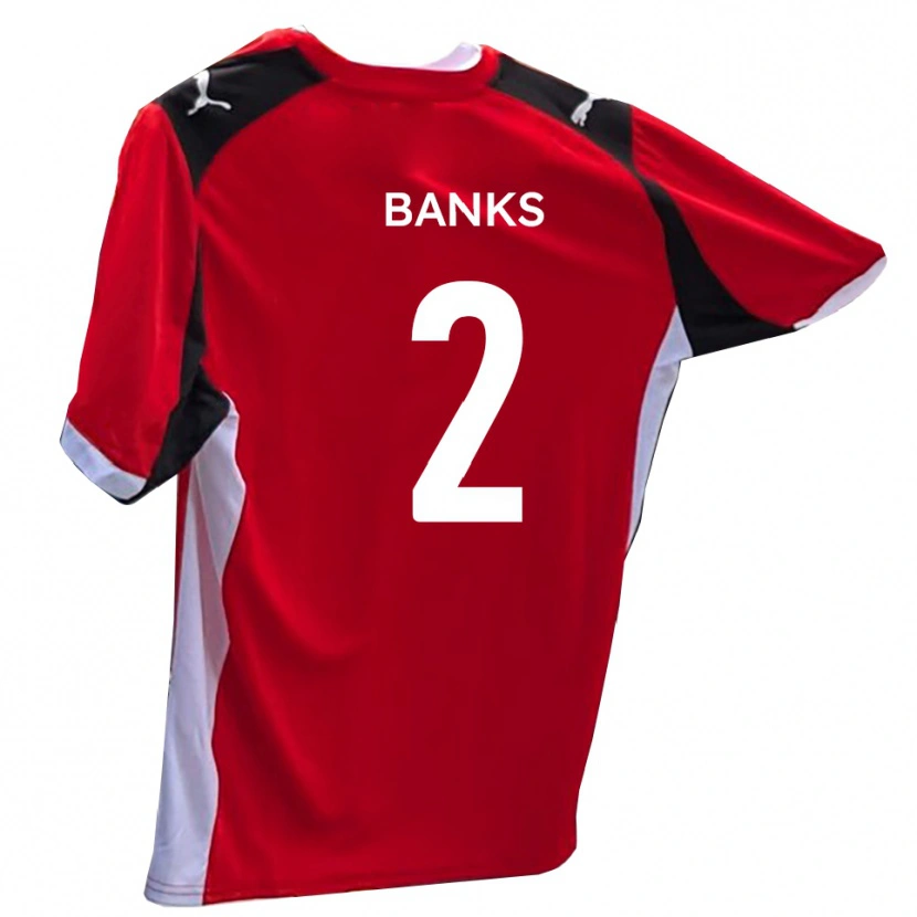 Danxen Damen Lewis Banks #2 Rot Weiß Heimtrikot Trikot 2025/26 T-Shirt