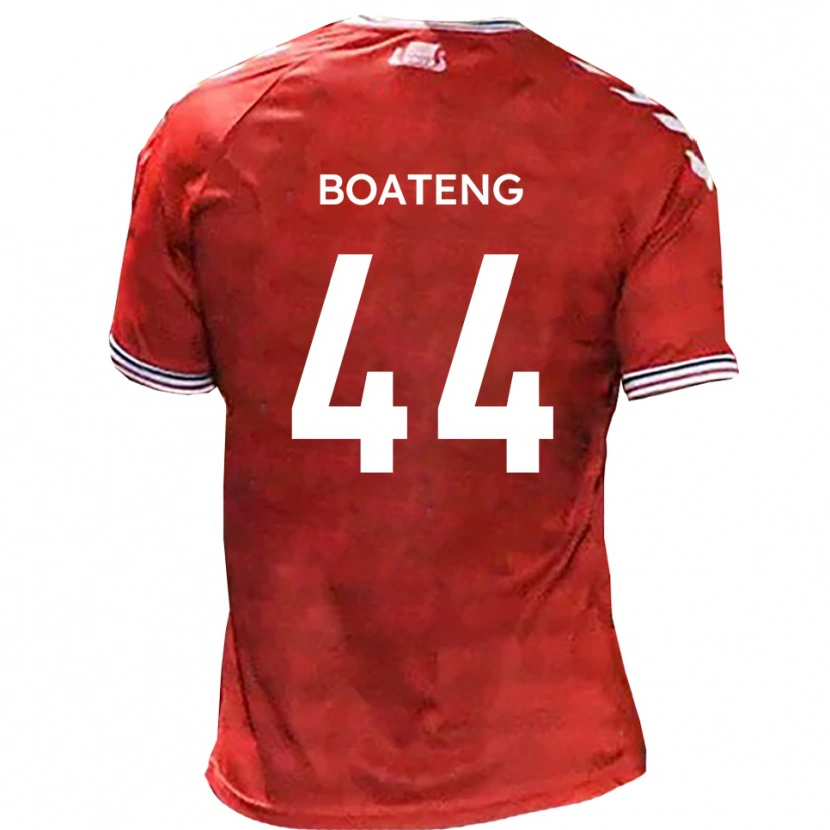 Danxen Damen Hiram Boateng #44 Rot Weiß Heimtrikot Trikot 2025/26 T-Shirt