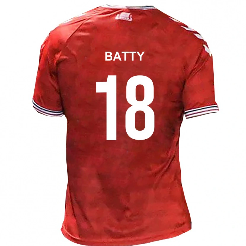 Danxen Damen Daniel Batty #18 Rot Weiß Heimtrikot Trikot 2025/26 T-Shirt