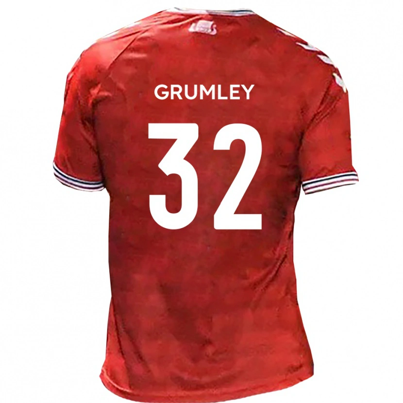Danxen Damen George Grumley #32 Rot Weiß Heimtrikot Trikot 2025/26 T-Shirt