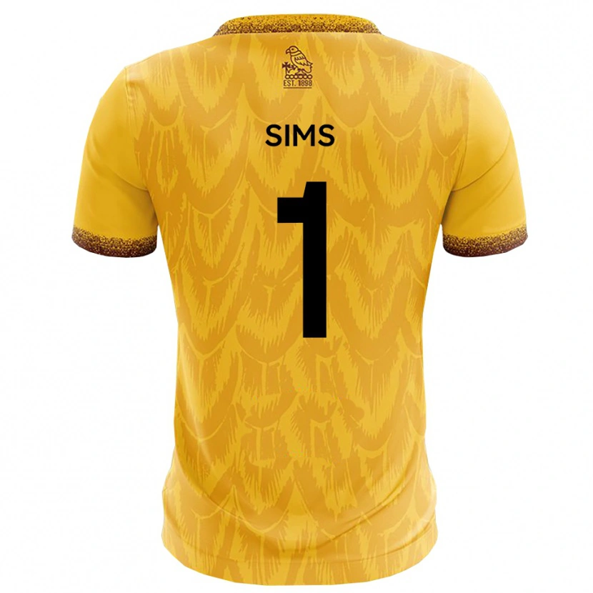 Danxen Damen Jack Sims #1 Gelb Braun Heimtrikot Trikot 2025/26 T-Shirt