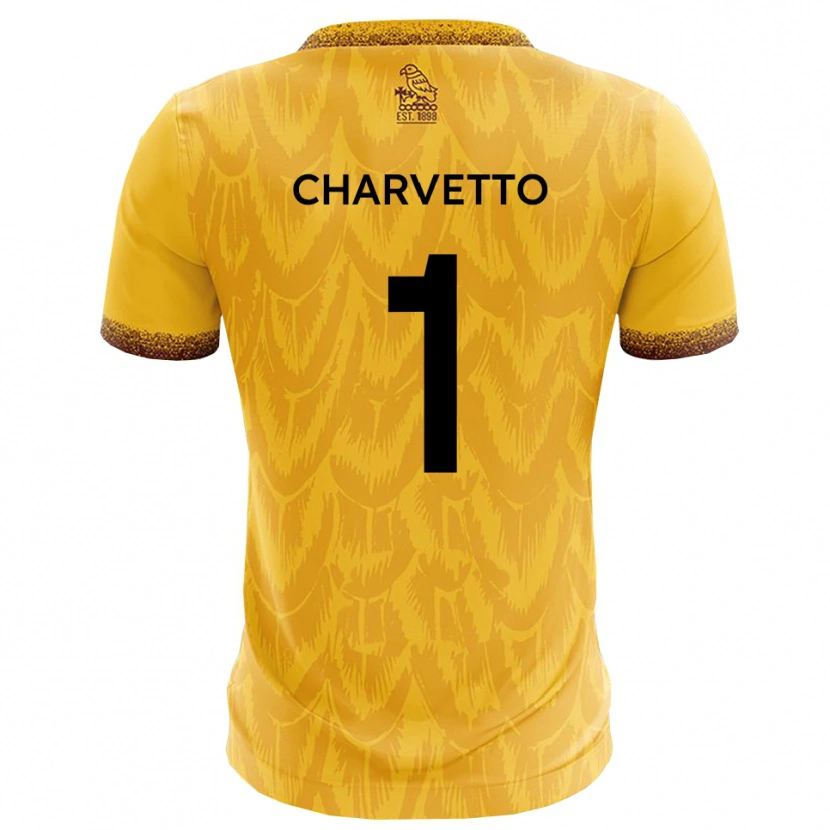 Danxen Damen Michael Charvetto #1 Gelb Braun Heimtrikot Trikot 2025/26 T-Shirt