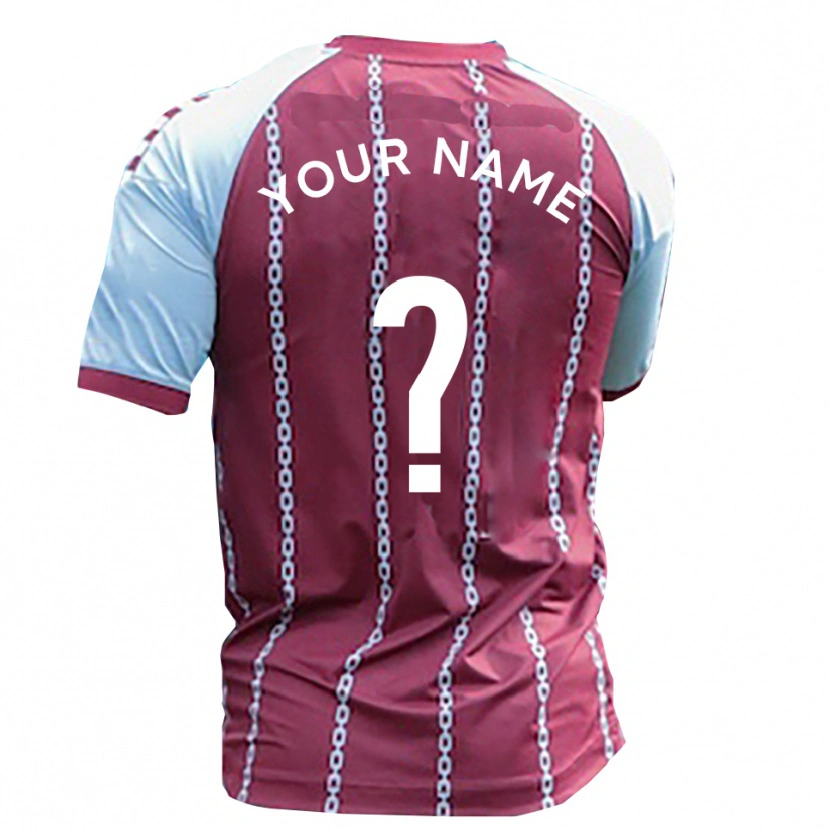 Danxen Damen Ihren Namen #0 Himmelblau Rostrot Heimtrikot Trikot 2025/26 T-Shirt