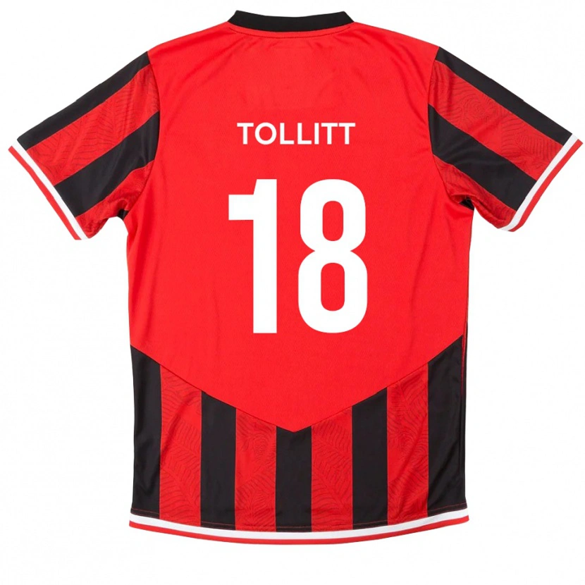 Danxen Damen Ben Tollitt #18 Rot Schwarz Heimtrikot Trikot 2025/26 T-Shirt