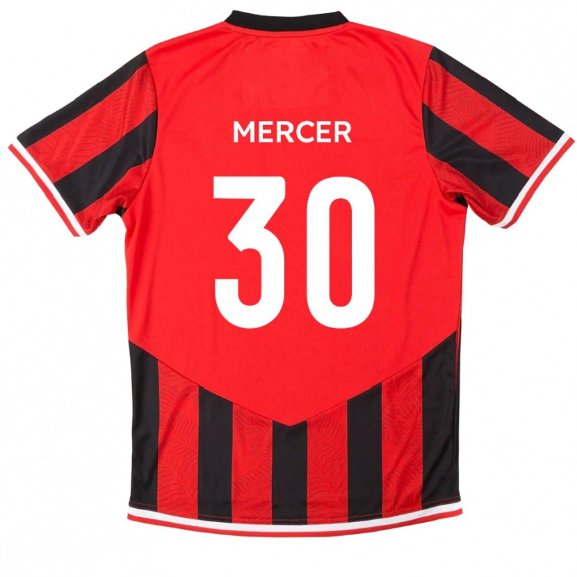 Danxen Damen Nathan Mercer #30 Rot Schwarz Heimtrikot Trikot 2025/26 T-Shirt
