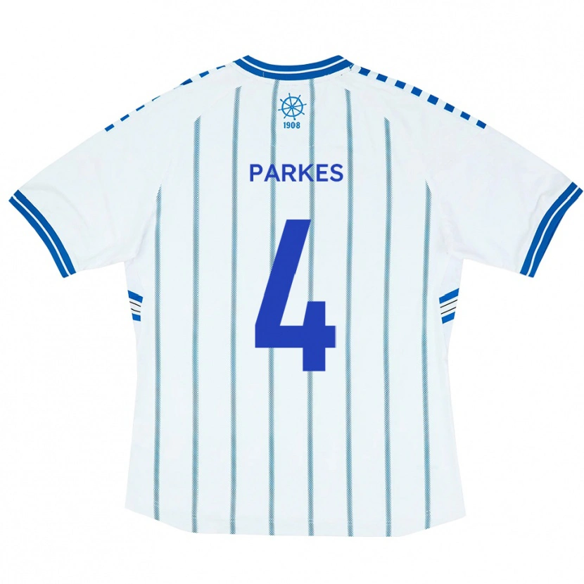 Danxen Damen Tom Parkes #4 Weiß Blau Heimtrikot Trikot 2025/26 T-Shirt