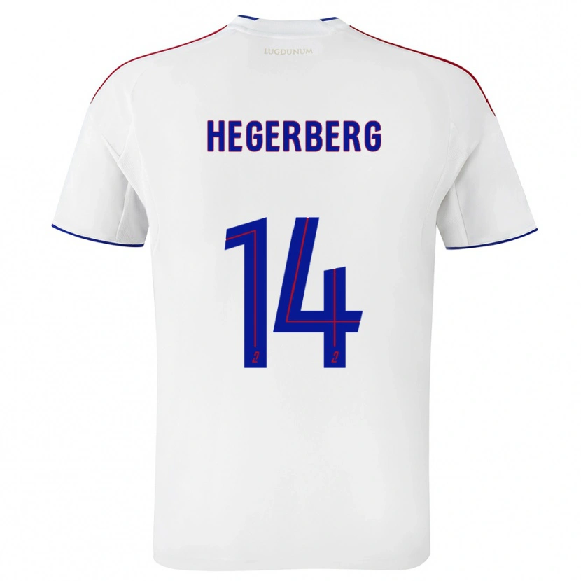 Danxen Damen Ada Hegerberg #14 Weiß Rot Heimtrikot Trikot 2025/26 T-Shirt