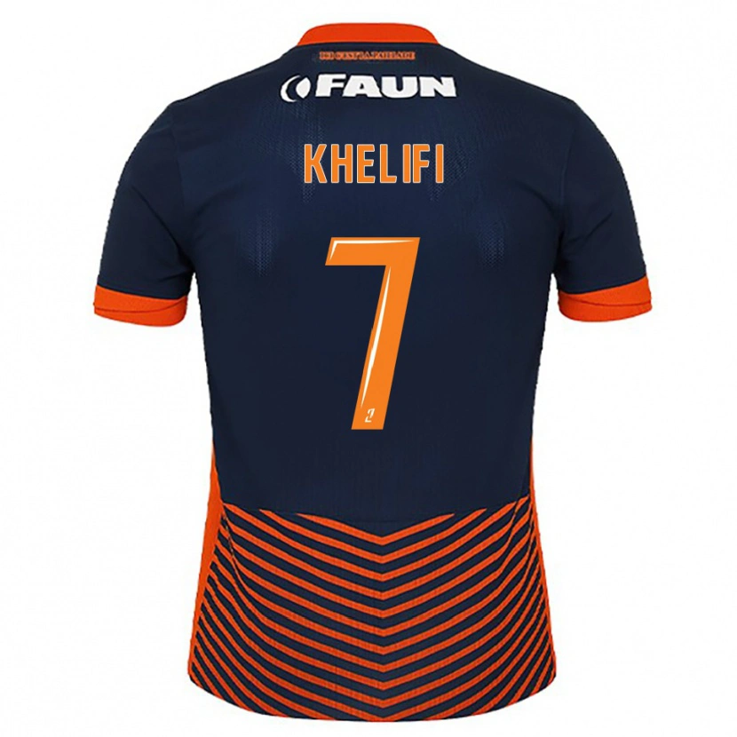 Danxen Damen Léa Khelifi #7 Mitternachtsblau Orange Heimtrikot Trikot 2025/26 T-Shirt