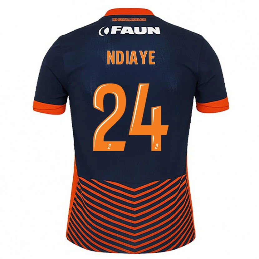 Danxen Damen Junior Ndiaye #24 Mitternachtsblau Orange Heimtrikot Trikot 2025/26 T-Shirt