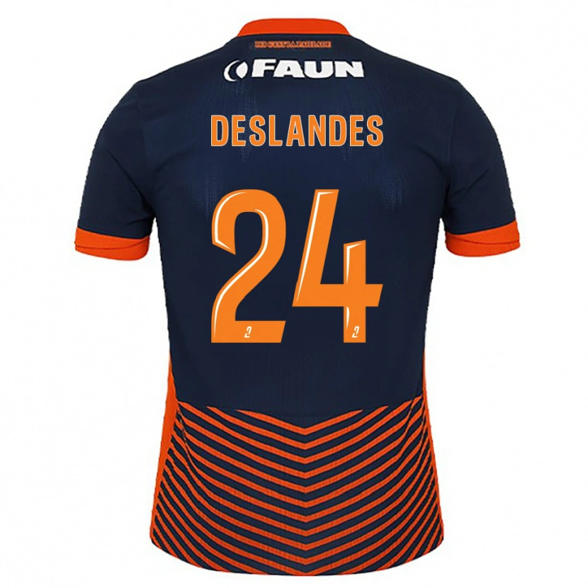 Danxen Damen Océane Deslandes #24 Mitternachtsblau Orange Heimtrikot Trikot 2025/26 T-Shirt