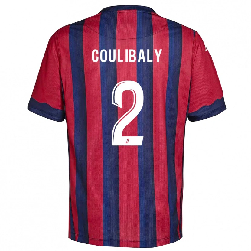 Danxen Damen Ibrahim Coulibaly #2 Burgunder Marine Heimtrikot Trikot 2025/26 T-Shirt