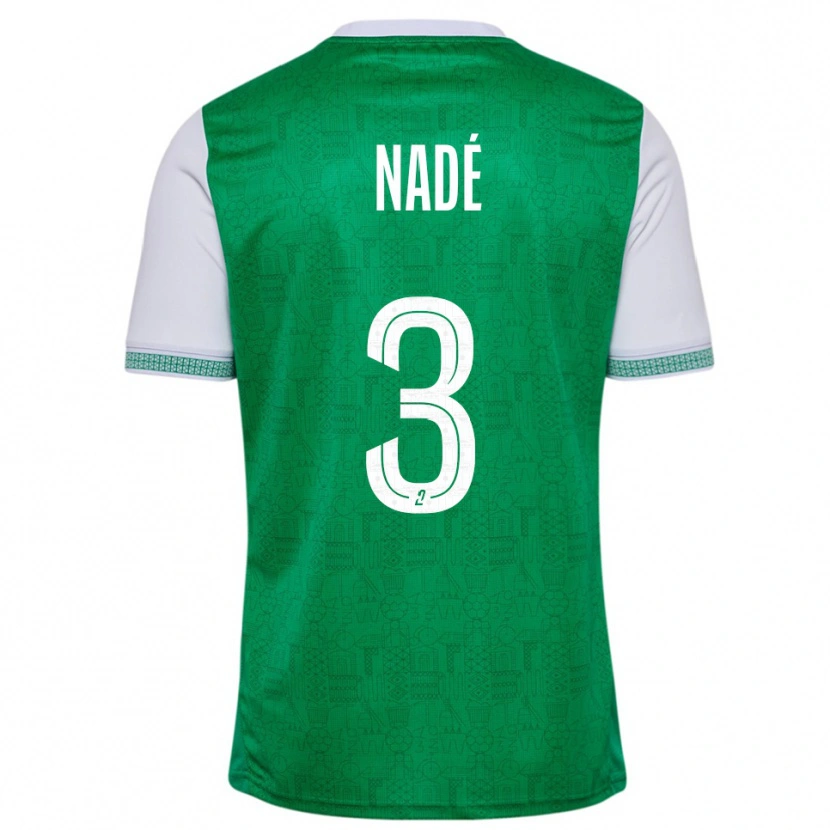 Danxen Damen Mickaël Nadé #3 Grün Weiß Heimtrikot Trikot 2025/26 T-Shirt
