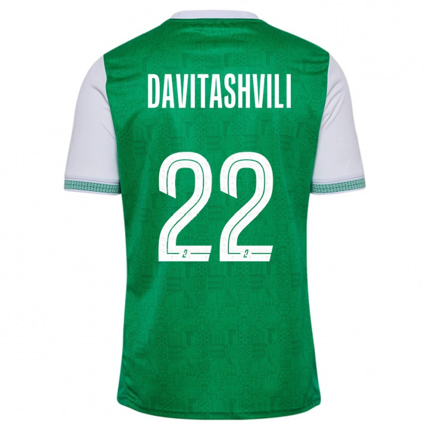 Danxen Damen Zuriko Davitashvili #22 Grün Weiß Heimtrikot Trikot 2025/26 T-Shirt