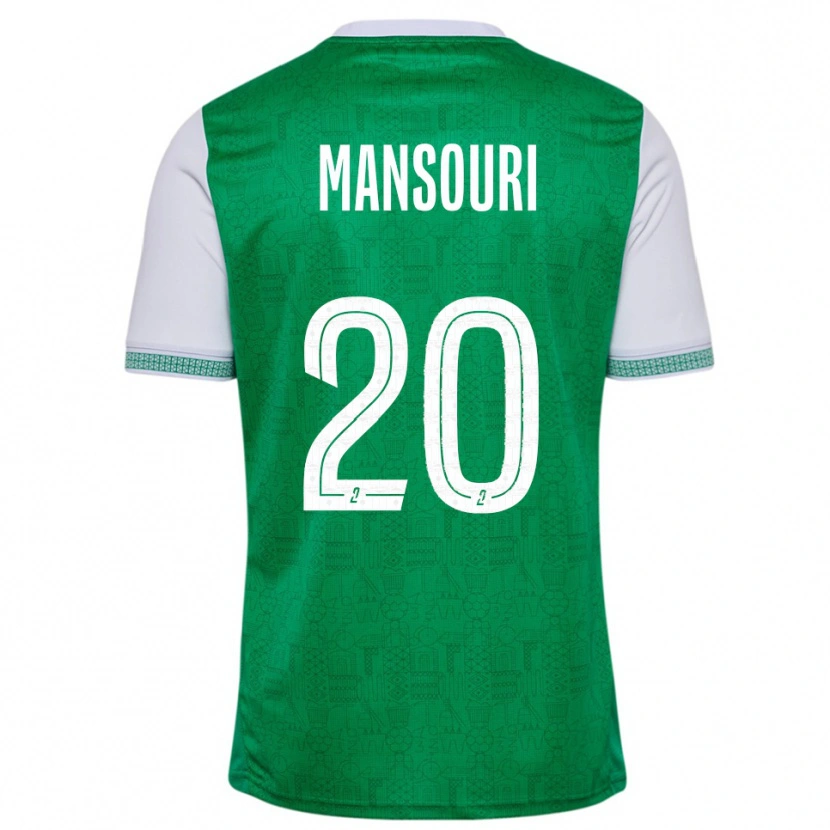 Danxen Damen Ilyes Mansouri #20 Grün Weiß Heimtrikot Trikot 2025/26 T-Shirt