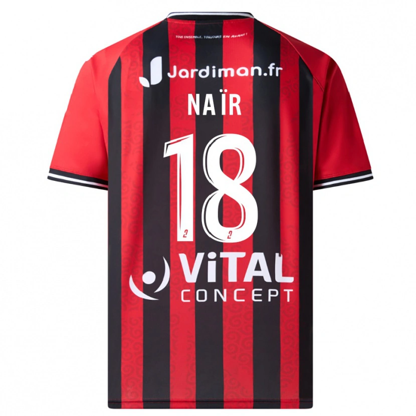 Danxen Damen Sohaib Naïr #18 Rot Schwarz Heimtrikot Trikot 2025/26 T-Shirt