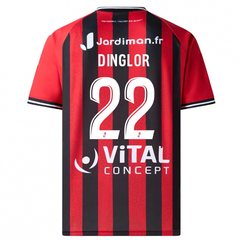 Danxen Damen Elodie Dinglor #22 Rot Schwarz Heimtrikot Trikot 2025/26 T-Shirt