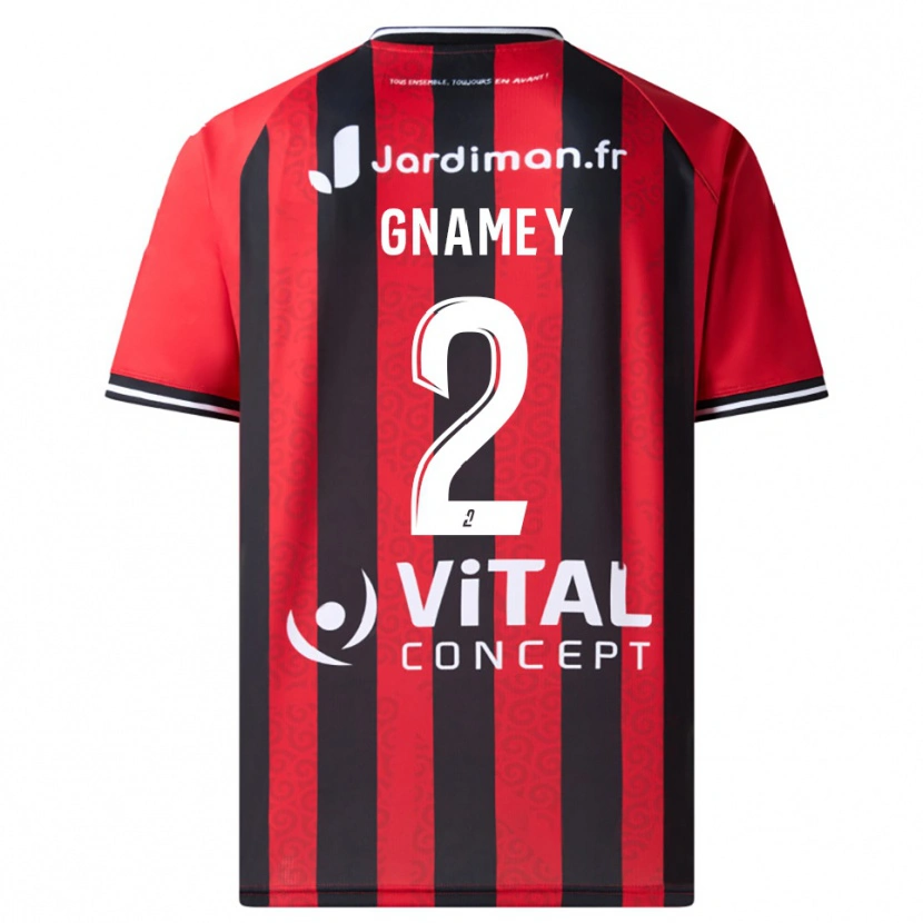 Danxen Damen Servais Gnamey #2 Rot Schwarz Heimtrikot Trikot 2025/26 T-Shirt