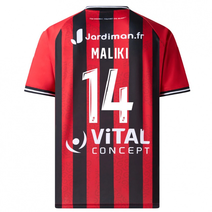 Danxen Damen Abdou Maliki #14 Rot Schwarz Heimtrikot Trikot 2025/26 T-Shirt
