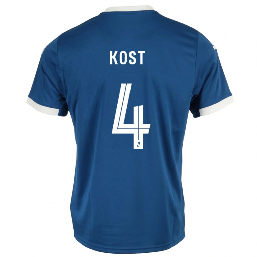 Danxen Damen Enzo Kost #4 Blau Weiß Heimtrikot Trikot 2025/26 T-Shirt