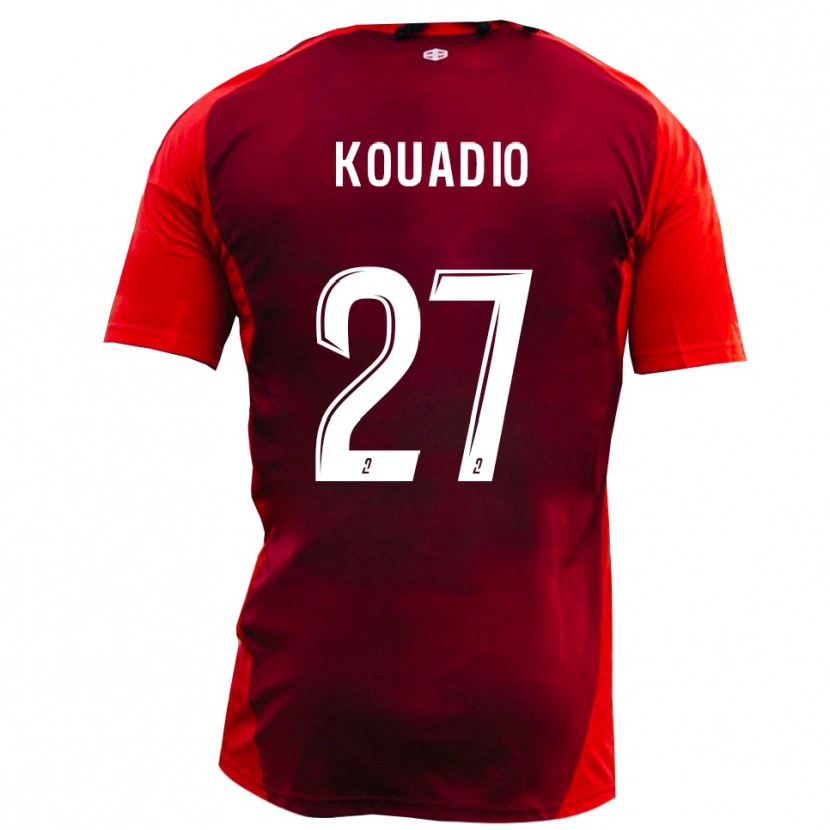 Danxen Damen Julien Kouadio #27 Rot Burgund Heimtrikot Trikot 2025/26 T-Shirt