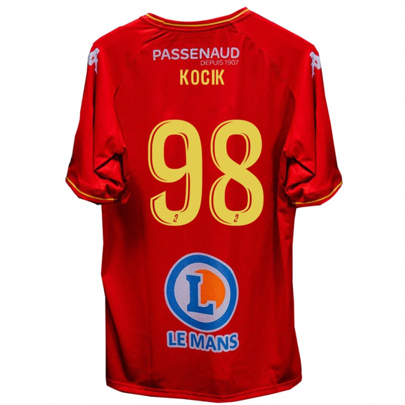 Danxen Damen Nicolas Kocik #98 Rot Gelb Heimtrikot Trikot 2025/26 T-Shirt