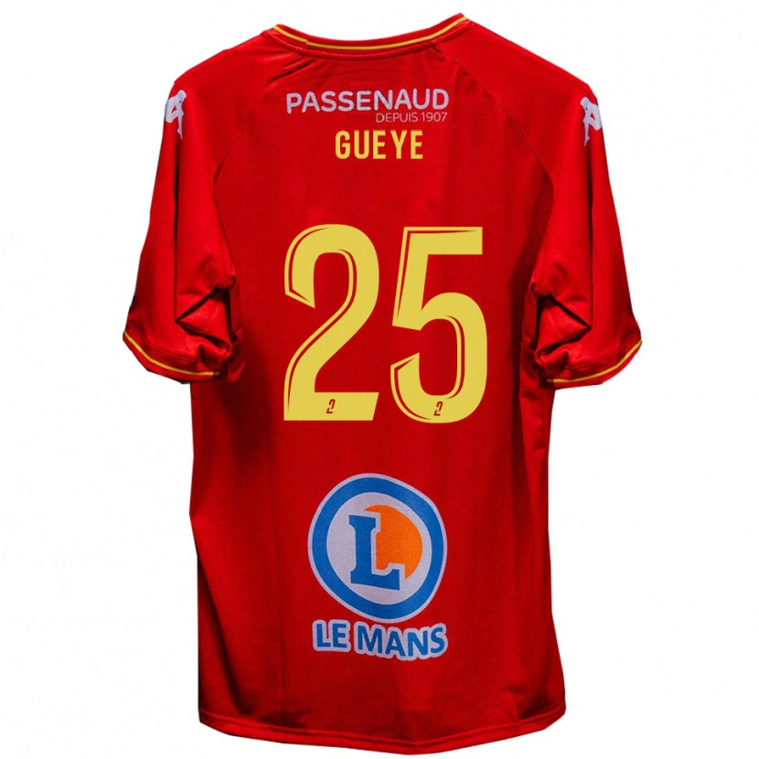 Danxen Damen Dame Gueye #25 Rot Gelb Heimtrikot Trikot 2025/26 T-Shirt
