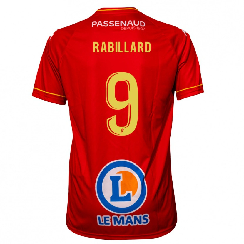 Danxen Damen Antoine Rabillard #9 Rot Gelb Heimtrikot Trikot 2025/26 T-Shirt