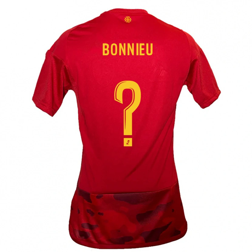Danxen Damen Louis Bonnieu #0 Rot Gelb Heimtrikot Trikot 2025/26 T-Shirt