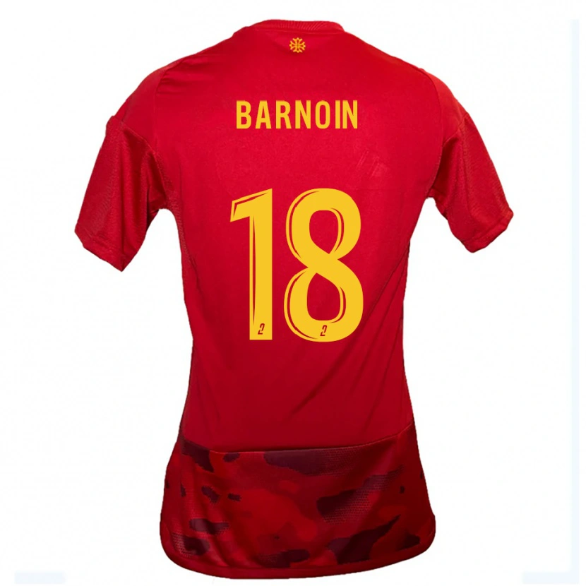 Danxen Damen Ninon Barnoin #18 Rot Gelb Heimtrikot Trikot 2025/26 T-Shirt
