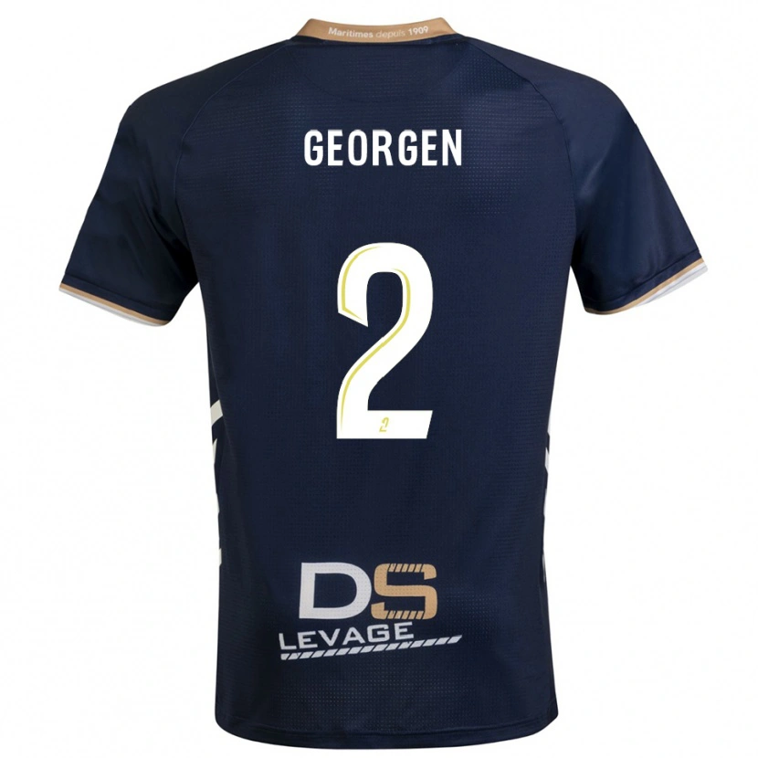 Danxen Damen Alec Georgen #2 Marine Gold Heimtrikot Trikot 2025/26 T-Shirt