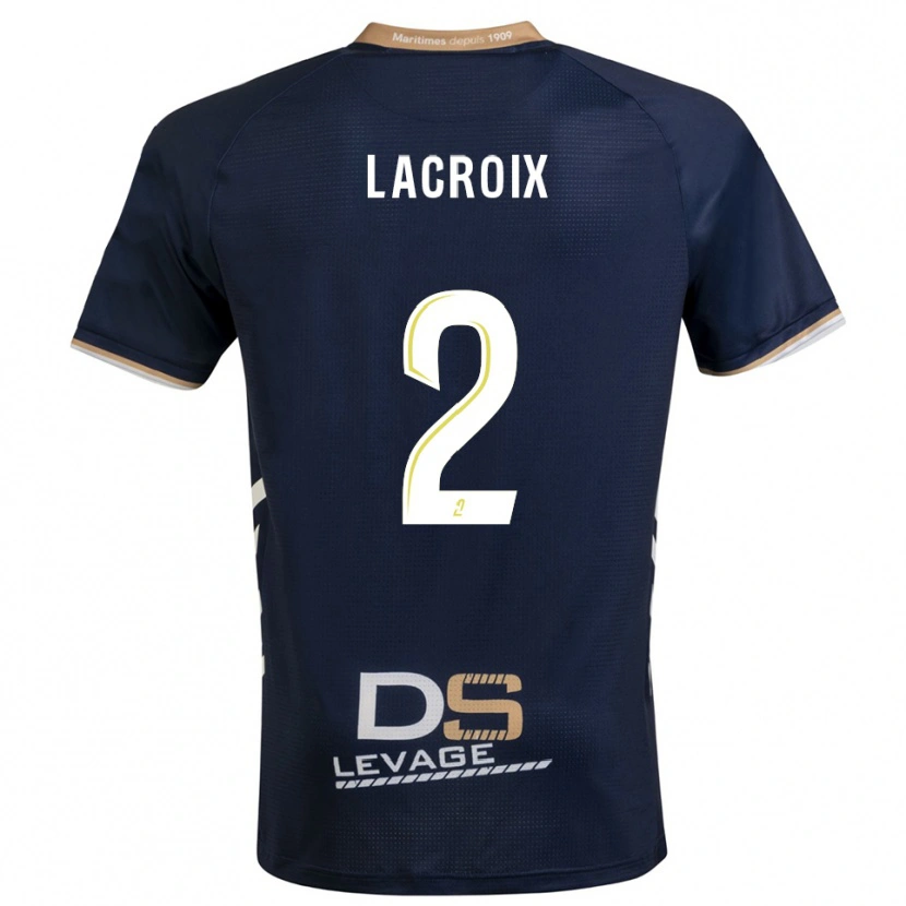 Danxen Damen Loïs Lacroix #2 Marine Gold Heimtrikot Trikot 2025/26 T-Shirt