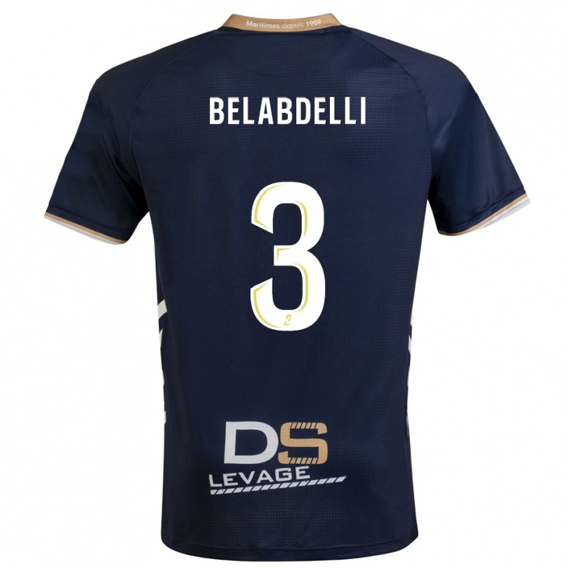 Danxen Damen Firas Belabdelli #3 Marine Gold Heimtrikot Trikot 2025/26 T-Shirt
