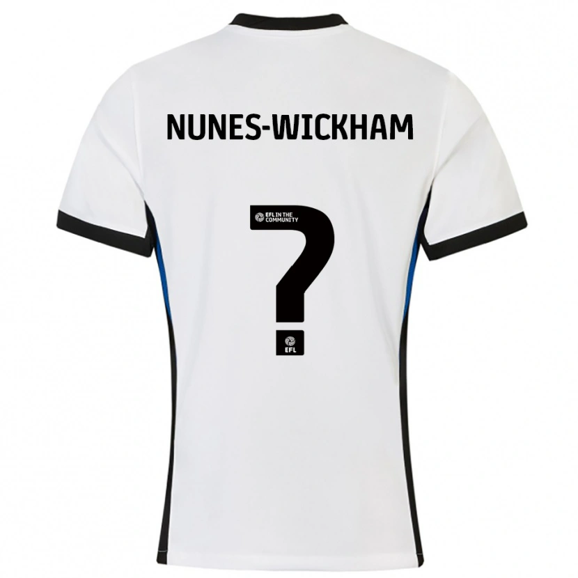 Danxen Damen Jayden Nunes-Wickham #0 Weiß Blau Auswärtstrikot Trikot 2025/26 T-Shirt