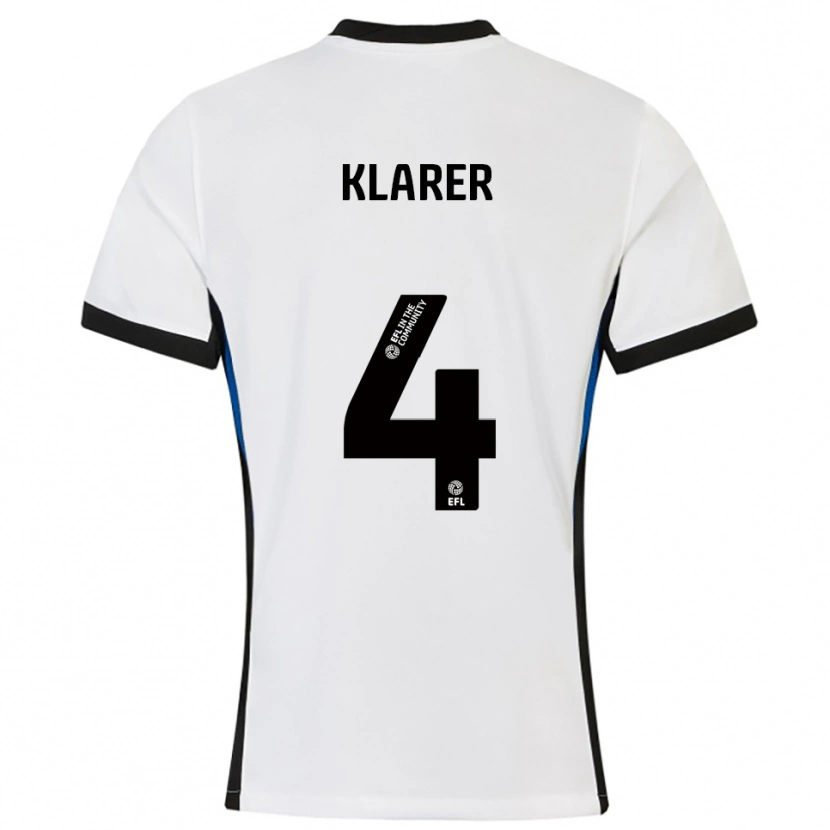 Danxen Damen Christoph Klarer #4 Weiß Blau Auswärtstrikot Trikot 2025/26 T-Shirt