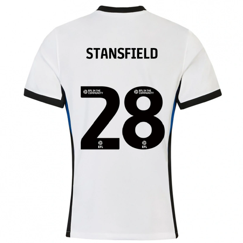 Danxen Damen Jay Stansfield #28 Weiß Blau Auswärtstrikot Trikot 2025/26 T-Shirt