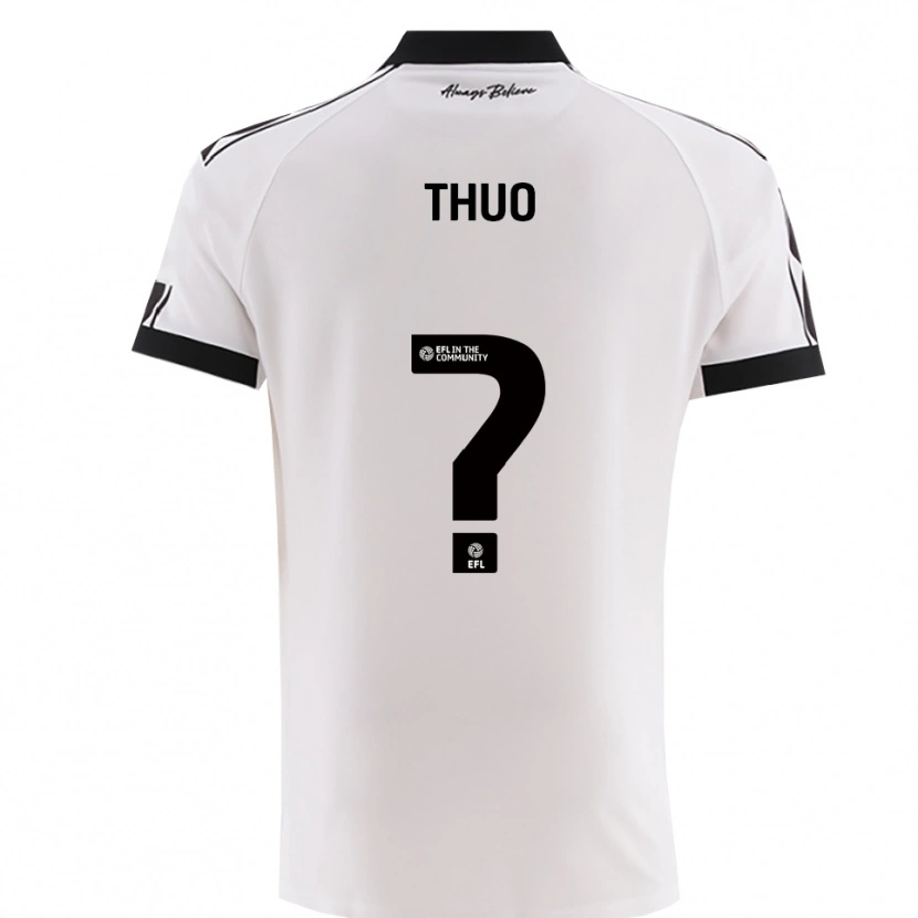 Danxen Damen Mark Thuo #0 Weiß Schwarz Auswärtstrikot Trikot 2025/26 T-Shirt